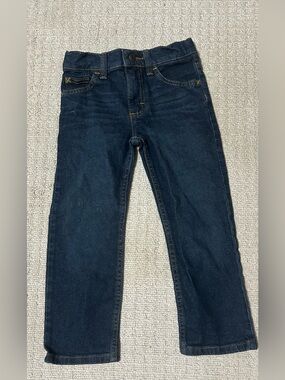 Wrangler Boy’s Straight Fit Dark Wash Jeans Size 4 Regular